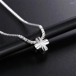Chains Charm Cross 925 Sterling Silver Women's Necklace Jewellery Ladies Fashion Cute Pendant Wedding