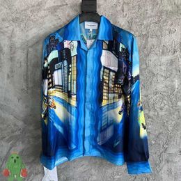 Real Picture CASABLANCA Shirts True Night Soft Men Women Lapel Long Sleeve Shirt T230806