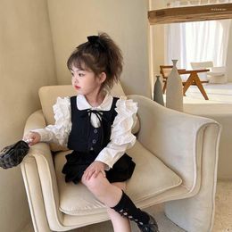 Clothing Sets 2023 Girls' Spring And Autumn Three Piece Set Network Red Fashionable Personalized Birthday Dress
