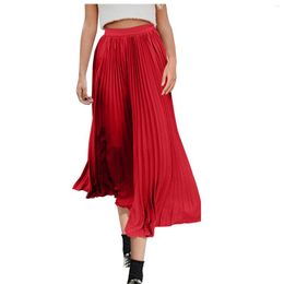 Skirts Women'S Fashion Loose Casual Zipper Beach Skirt Solid Colour Draping Pleated Half Kawaii For Women Mini Y2k