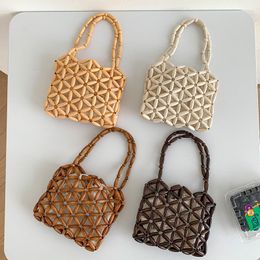 Evening Bags Purse And Handbags 2023 Summer Beading Hollow Out Fashion All-match Vacation Style Casual Small For Women