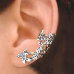 Backs Earrings 1Pair Vintage Hollowed Out Flowers Ear Clips For Women Simple Without Holes Girls Daily Wearing Accessories