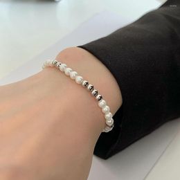 Strand Vintage 2Pcs/set Double Layer Hand Jewerly Luxury OT Buckle Korean Opening Bangles Wristbands Pearl Women Bracelets