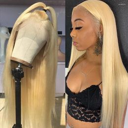 13x6 Transparent 613 HD Lace Frontal Human Hair Wigs Honey Blonde 13x4 Front Wig 38 Inch Brazilian Straight For Women