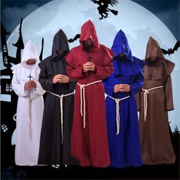 Theme Costume Ataullah Halloween Monk Wicca Cloak Robe For Men and Woman Larp Witch Come Carnival Party Ghost Vampire Cosplay Dress DW002 L230804