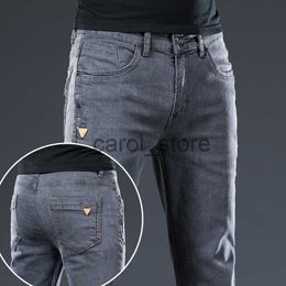 Men's Jeans New Dark Gray Jeans Men Clothing Slim Skinny Straight Office Pants Stretch Comfortable Simple All-match Male Denim Trousers J230806