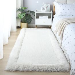 Carpets Thicken Long Plush Oval Rug Large Carpet For Bedroom Living Room Rectangle Home Decor Floor Mats Chic Door Mat Bedside Rugs