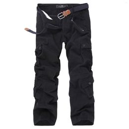 Men's Pants Multi Pocket Cargo High Street Style Overalls Casual Zipper Trousers For Outdoor Camping Climbing Streetwear