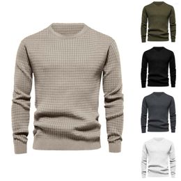 Men's T Shirts Men Cotton Tee Fashion Autumn Casual Long Sleeved Round Neck Solid Colour Man Tie Front For