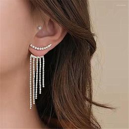 Dangle Earrings 2023 Luxury Women's Rhinestone Fringe Hanging Zircon Shiny Wedding Statement Party Jewellery Gifts