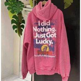 23ss Hoodies Graffiti Speckle Letter Print Embroidery Pink Hoode Sweatshirts VTM for Men Women T230806