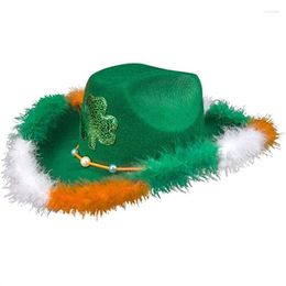Berets Women Costume Headwear Brimmed Hat Furry Cowgirl Magician Girl Cosplay Hats Night Club Headdress