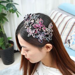 Hair Clips Girl Band Rhinestone Inlaid Holiday Gift Creative Butterfly Headband Simple Headdress For Women Fashion Accessorie