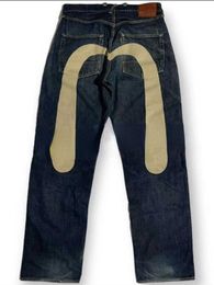 Evisue Jeans Men Designer Jeans Y2k Best-Selling Brand EV Jeans Retro Print Evisul Jeans Hip Hop Gothic Loose Straight Jeans Evisue Mens Pants Jeans 378