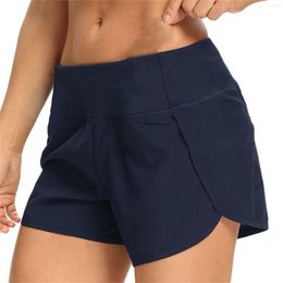 Women's Shorts Womens Running Workout Elastic Waist Pants Athletic Pocket Yoga Crazy