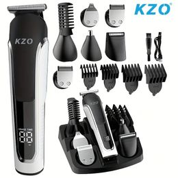 Electric Hair Clipper, Rechargeable Beard Trimmer For Men, All In One Cordless Mens Beard Grooming Kit, Washable Hair Clippers For Beard, Face, Nose,Hair Trimmer