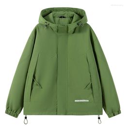 Men's Jackets Youth Outdoor Sports Jacket Hooded Coat Solid Color Windproof And Waterproof Workwear