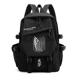 Backpack Anime Attack on Titan Wings of Freedom Backpack Teenagers Schoolbag Students Book Bag Pocket Backpacks For Girls Boys J230806