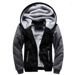Men's Hoodies Shionfa Patchwork Fleece Hoodie Winter Thick Sweatshirts Casual Hooded Cardigan Fashion Bomber Fur Jackets Zipper Coat 5xl