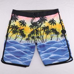 Men's Shorts Brand Surf Pants Beachwear Spandex Waterproof Swimming Trunks Board Quick-Dry Bermuda E858