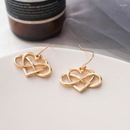 Stud Earrings 2023 Japanese And Korean Temperament Geometric Simple Love Hollow Versatile Wholesale Fashion Jewellery