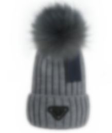 Unisex Beanies Casual Knitted Cap Stripe Solid Fashion Artificial Wool Ball Hat Winter