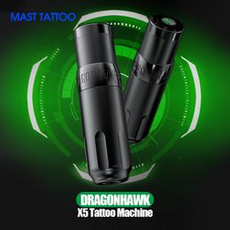 Tattoo Machine 40mm Dragonhawk X5 Wireless LED Display Rotary Brushless Motor Pen Battery Body Art Makeup Permanent Accessories 230804