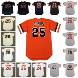 Custom men women youth kids San Francisco''Giants''Vintage Baseball Jersey 24 WILLIE MAYS 1970''s 25 BARRY BONDS BOBBY 1969 26 DAVE KINGMAN 1973