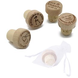 Other Event Party Supplies 10/24/50/60/70/100pcs Personalised Engraved Wooden Wine Cork Stopper Cork Bottle Stopper Custom Wine Stopper Wedding Favours 230804