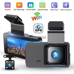 Car DVRs Car DVR WiFi 30" Full HD 1080P Dash Cam Rear View Night Vision Camera Video Recorder Black Box Auto Dashcam GPS Car Accessories x0804 x0804