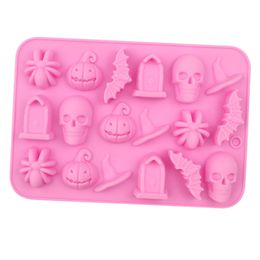 18 Cavity Halloween Mould Skull Spider Chocolate Moulds Baking Tool 122131