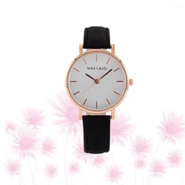 Wristwatches 1PC Girls Watches Casual Strap Wrist Watch Quartz For Ladies (Black)