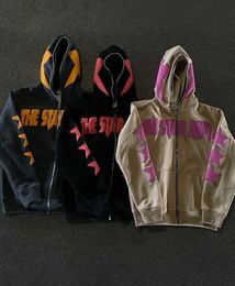 American Clothing High Street Hoodies for Men Y2K Punk Retro Harajuku Casual Oversized Sweatshirt Hip Hop Clothing Loose Jacket T230806