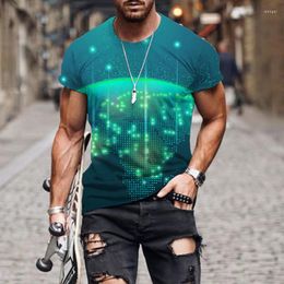 Men's T Shirts 2023 Summer 3D T-shirt Men Short Sleeve Shirt Funny AI Technology Illustration Mens Clothing Woman/Man Tops