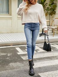 Women's Sweaters Women S Cable Knit Sweater Long Sleeve Crew Neck Solid Loose Pullover Warm For Fall Winter