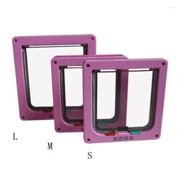 Cat Carriers Pet Dog Door For Sliding Cats Wall Automatic Closure Lockable Drop