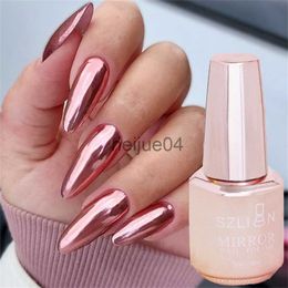 Nail Polish 15 Color Mirror Nail Polish Lasting Fast Drying Firm Metal Color Silver Without Lighting Natural Dry Non Peeling Nail Decoration x0806