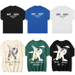 2023 Summer new Mens Women Designers reprreesent t shirt Loose Popular in the UK Fashion Brands Cotton Tops Shirt Graphic printing Tees Clothes Tshirts yhz