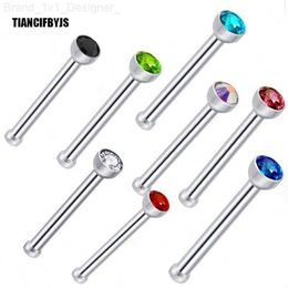 Nose Rings Studs TIANCIFBYJS Surgical Steel Nose Bone Studs Rings Pin Body Tragus Piercing Nez Nombril Earrings Jewelry Pircing Ombligo 200pcs L230806