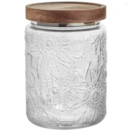 Storage Bottles Grain Jar Pellet Container Canisters Coffee Glass Tea Silica Gel Food Jars Lids