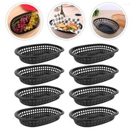 Dinnerware Sets 12 Pcs French Fries Hamburger Basket Ship Shape Baskets Mini Bbq Grill Liner Dessert Trays Plastic Dishes Fruit