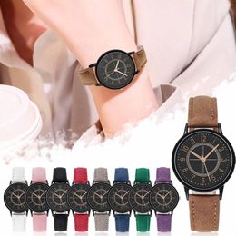 Wristwatches Modern Fashion Black Quartz Women Watches Dial Watch Minimalist Sport White Simple For Daily