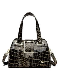 HBP Luxury Designer Handbag Brand Crossbody Bags for Women 2023 New Crocodile patent leather BLACK Shoulder Bags Casual Tote Bag Bolsos