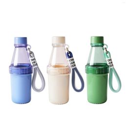 Water Bottles Cold Bottle With Sticker Double Section Cup Drinking Sports For Men Women Cycling Fitness Hiking Gym