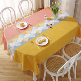 Table Cloth Waterproof Oil Resistant Scald And Wash Free Square Rectangular PVC Dining Mat Tea