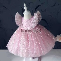 Girl's Dresses Baby Girl Dresses 05T Baby Dress Sequin Mesh Princess Dress Tutu Baby Baptism Dress Birthday Party Dress Baby Girl Dress x0806