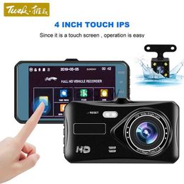 Car DVRs TUZK Dash Cam Front and Rear Camera CAR DVR Car Video Recorder Vehicle Black Box FULL HD 1080P Night Vision Driver Recorder x0804 x0804