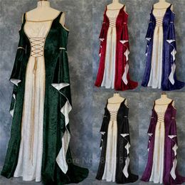 Theme Costume Halloween Comes for Women Medieval Cosplay Victoria Vintage Court Noble Queen Princess Long Sleeve Carnival Party Dress L230804