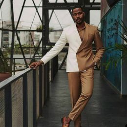 Men's Suits Designer Men 2 Pieces Double Breasted Blazer Sets Tuxedos For Business Prom Party Suit Trajes De Hombre Jacket Pant