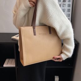 Evening Bags LETTSIDE Tote for Office Women Trend Designer Winter Big Shoulder Side Bag Vintage Ladies Top Handle Handbags 230804